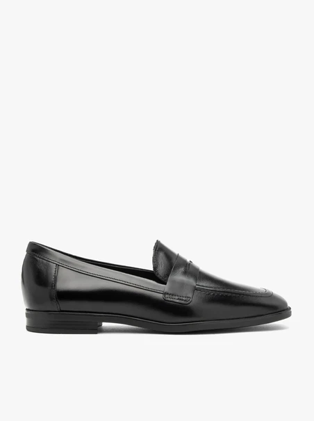 Black minimalist moccasins