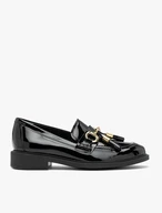 Patent women’s loafers with tassels