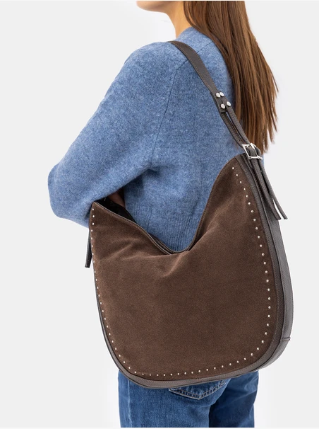 Weiche Shopper-Tasche für Frauen in Schokolade