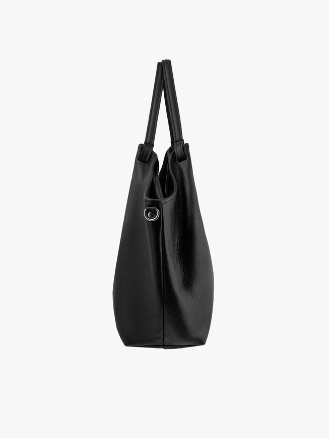 Schwarze Damenhandtasche groß weich