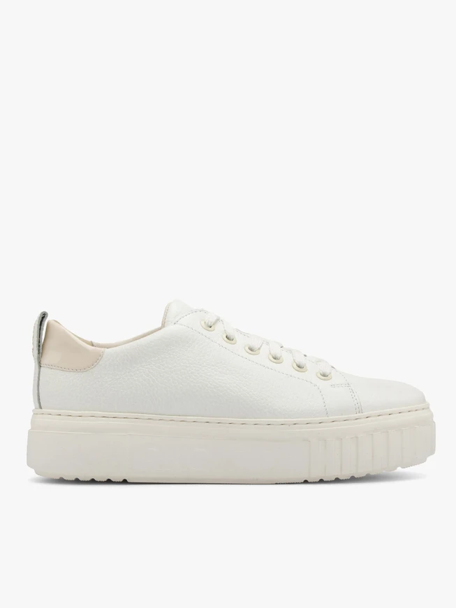 White sporty shoes with lightweight sole