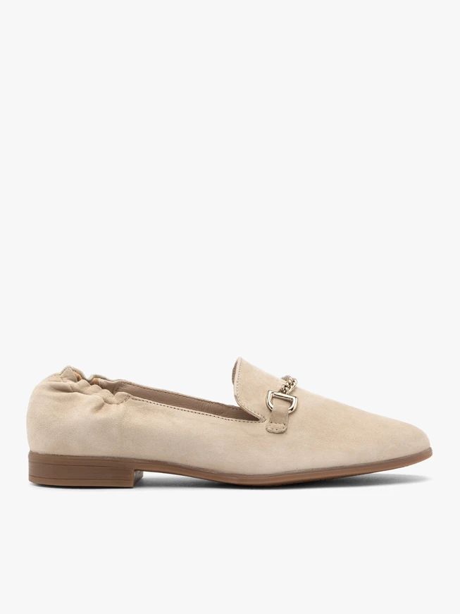 Beige flat women’s loafers