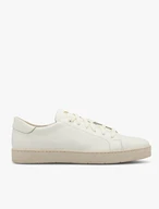 Weiße Halbschuhe mit cremefarbenem Boden