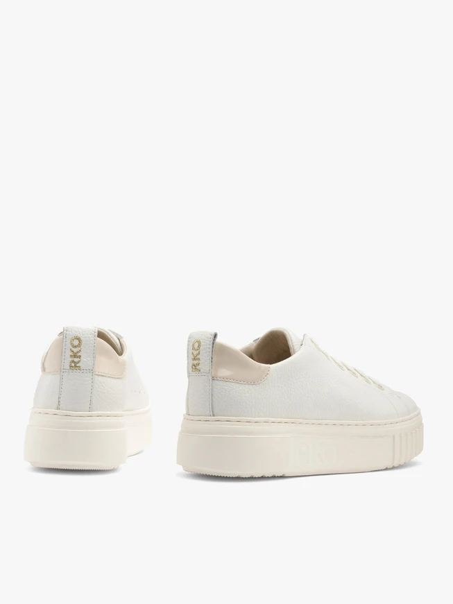 White sporty shoes with lightweight sole