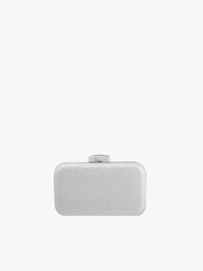 Elegante silberne Clutch-Tasche