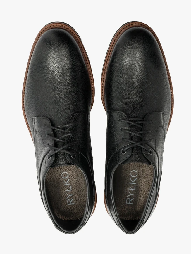 Schwarze Halbschuhe für Männer mit leichter Sohle