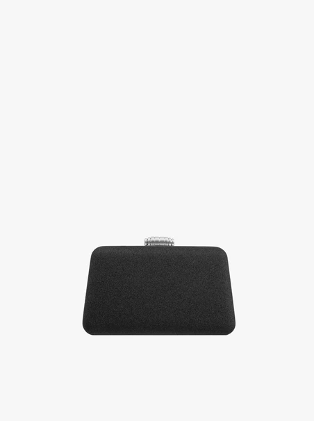 Schwarze elegante Clutch Bag mit Schnalle