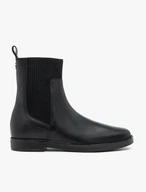 Black leather Chelsea boots