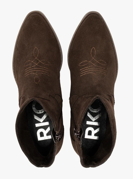 Dunkelbraune Velourstiefel