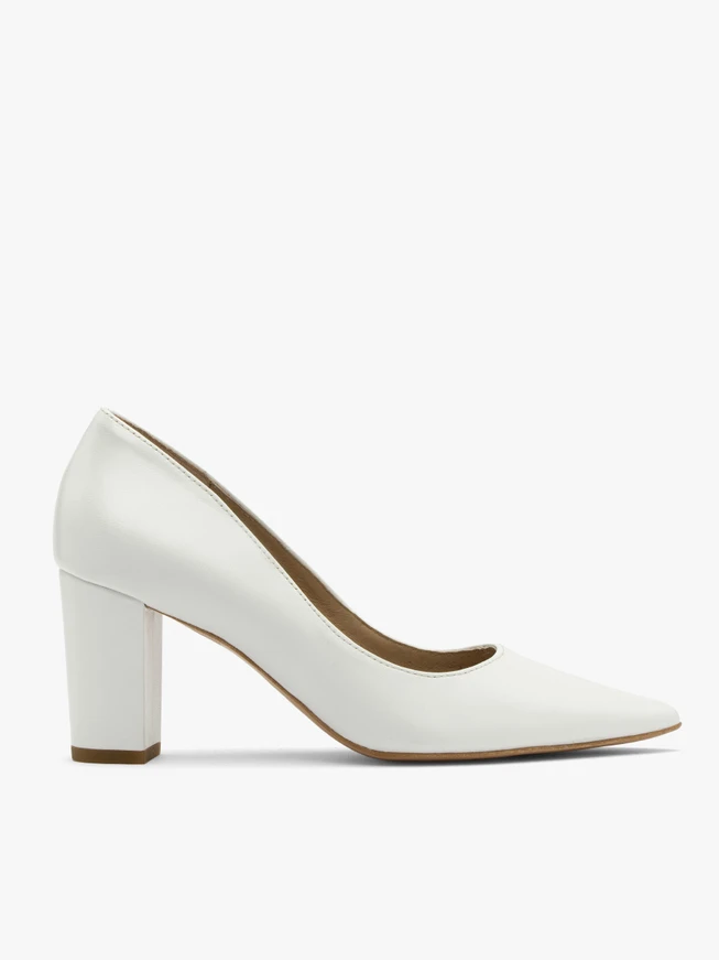 Weiße Stiletto-Pumps
