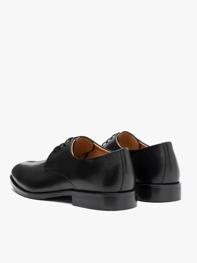 Elegante schwarze Premium-Schnürhalbschuhe