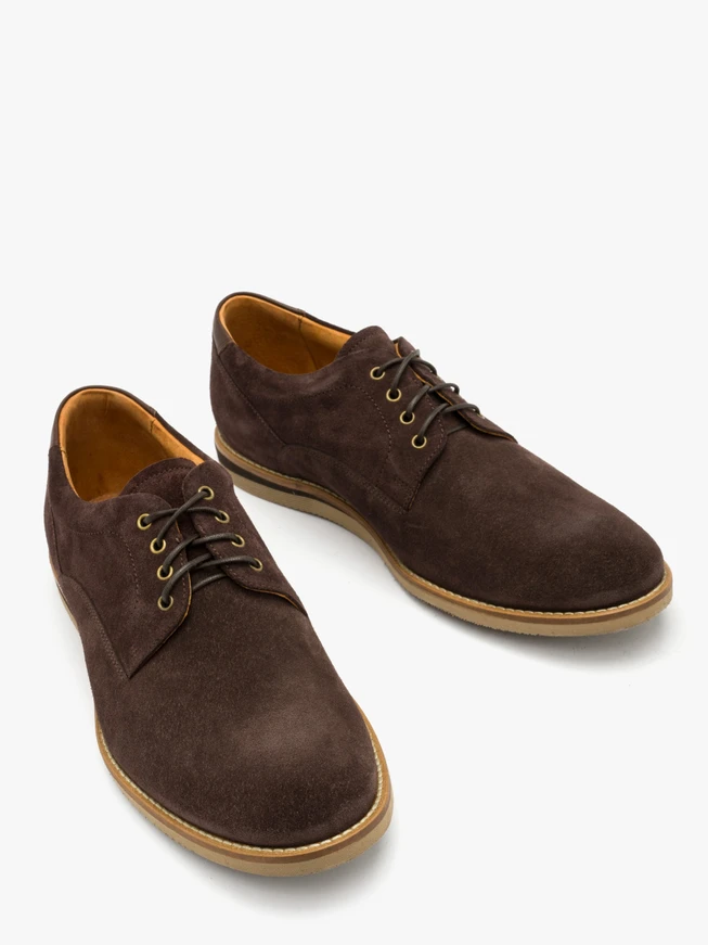 Dunkelbraune Herrenhalbschuhe