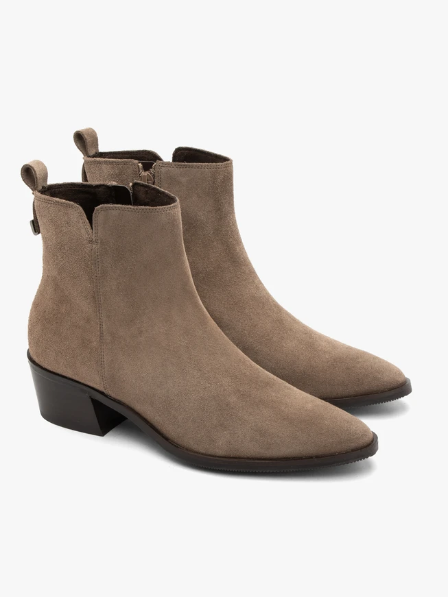 Hellbraune Stiletto-Stiefel