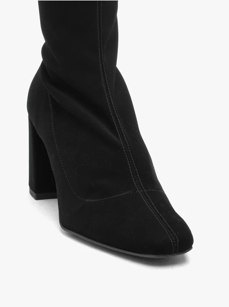 Black Sock-Style Ankle Boots
