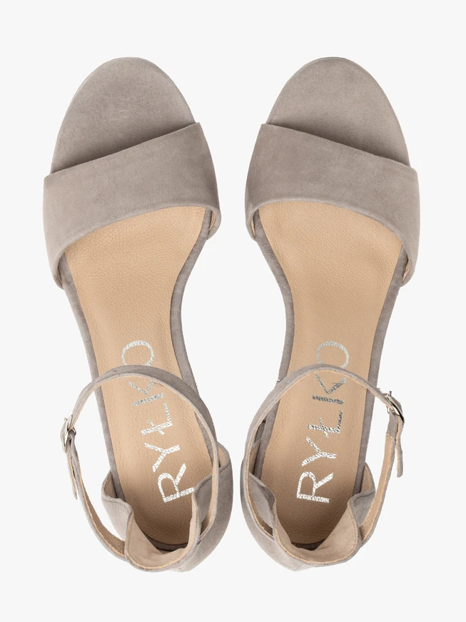 Graue Stiletto-Sandalen für Frauen