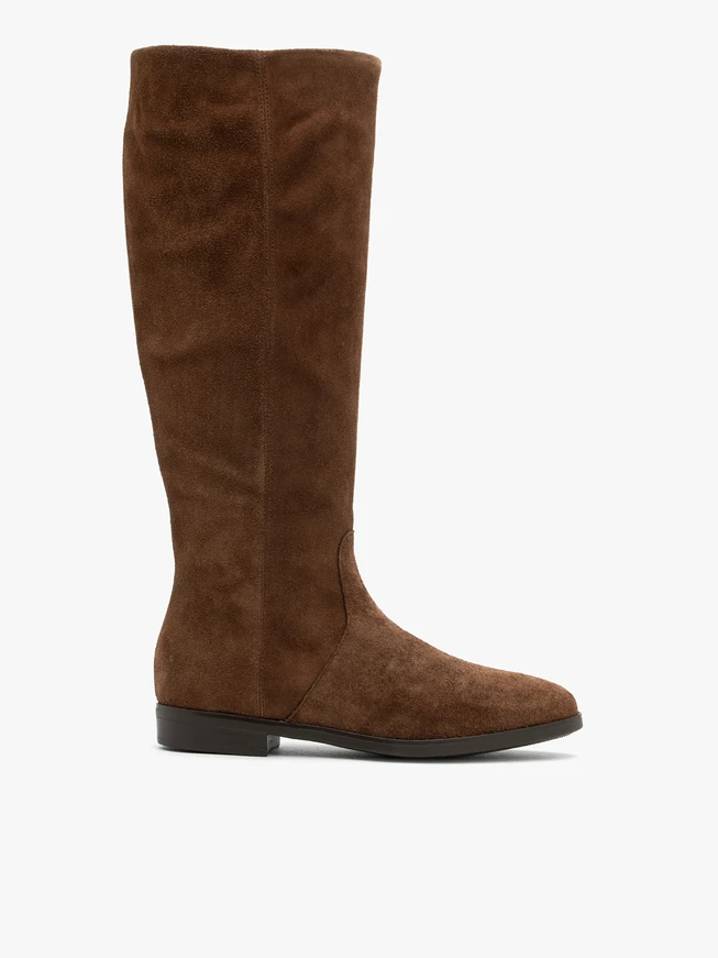 Braune Velourslederstiefel