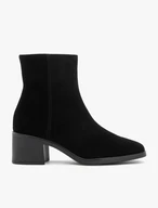 Schwarze klassische Velourslederstiefel