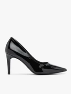 Schwarz lackierte Stiletto-Pumps