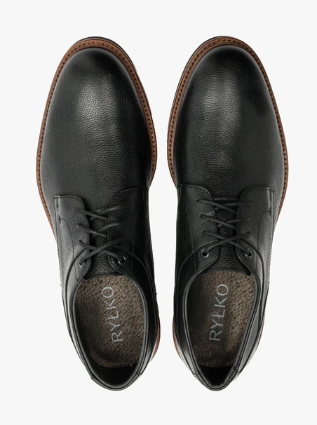 Schwarze Halbschuhe für Männer mit leichter Sohle