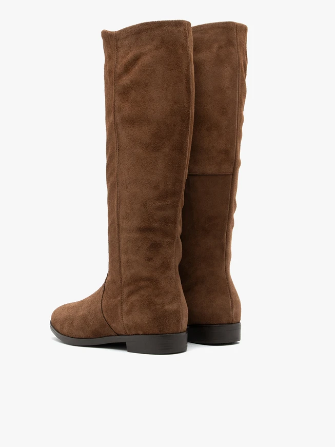 Braune Velourslederstiefel