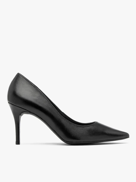 Black stiletto pumps