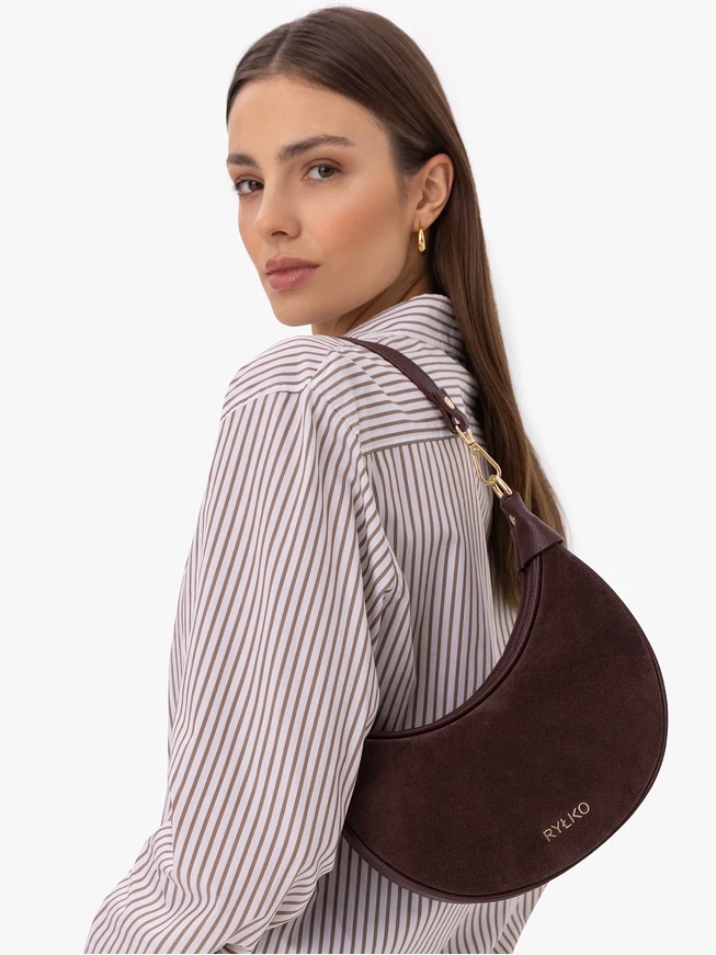 Kastanienbraune elegante Handtasche für Frauen