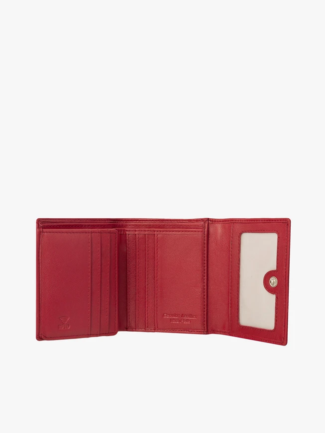 Rote Ledergeldbörse