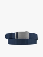 Navy men’s belt with silver buckle