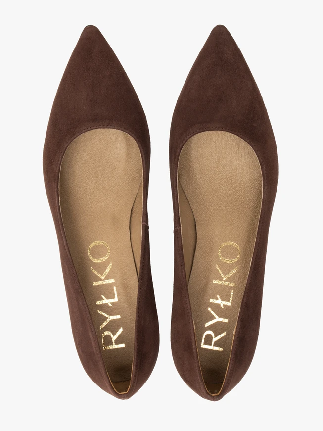 Damen Schokolade Entenschwanz Pumps