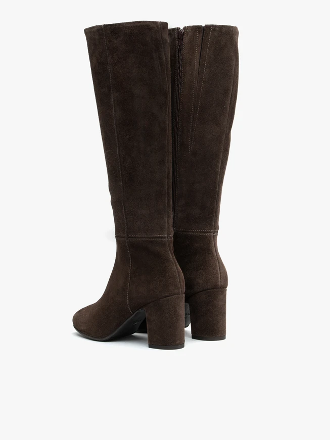 Dunkelbraune Stiletto-Stiefel