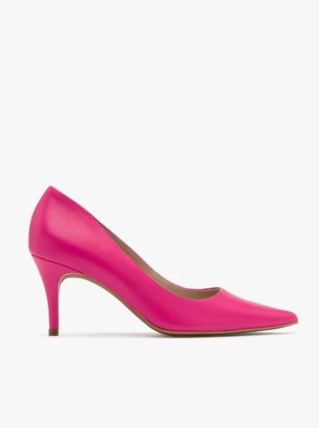 Pink stiletto pumps