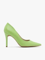 Green high-heel pumps