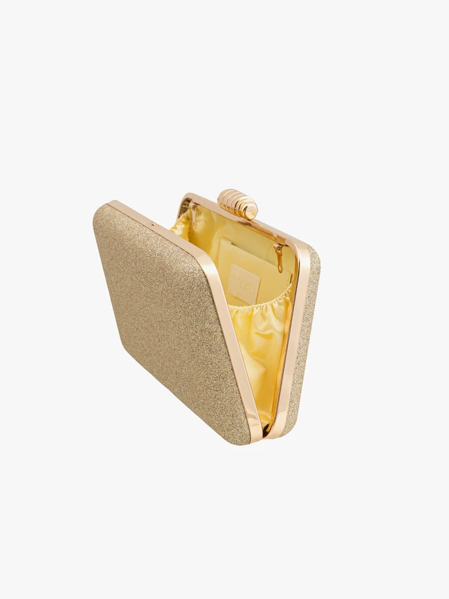 Goldfarbene Clutch-Tasche