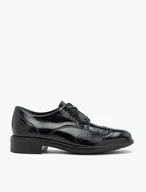 Schwarz lackierte Halbschuhe