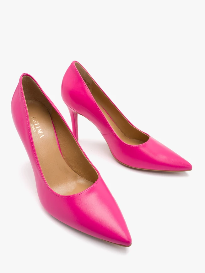 Rosa hochhackige Pumps
