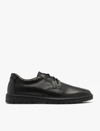Black leather shoe