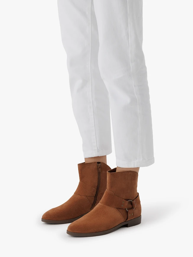 Rote Cowboy-Biker-Stiefel