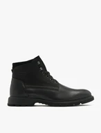 Schwarze Kombistiefel aus Leder