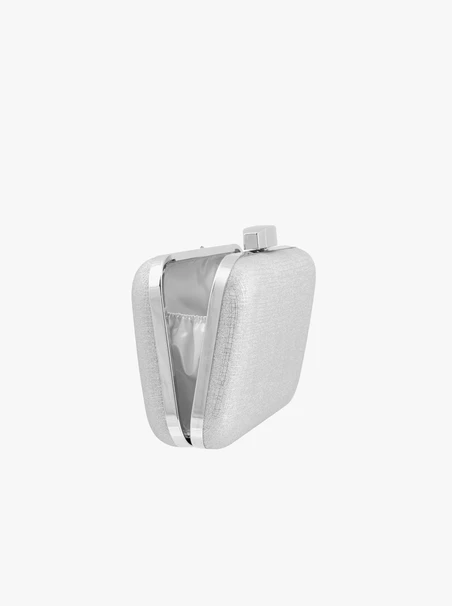 Elegant silver clutch bag