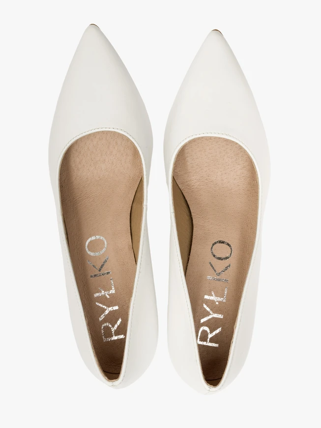 Weiße Stiletto-Pumps