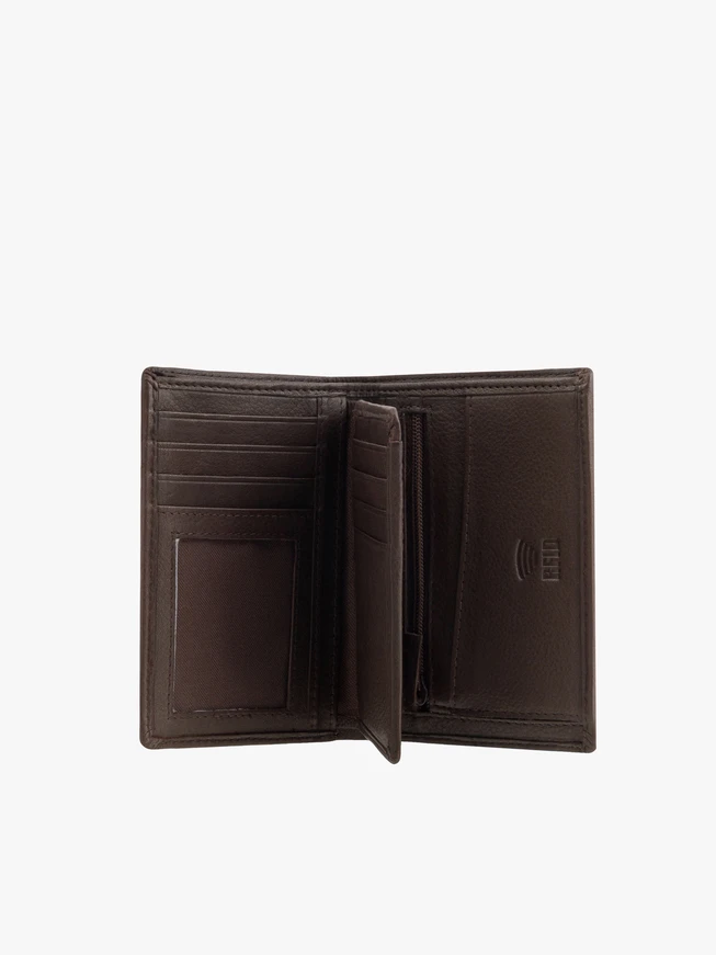 Men’s dark brown leather wallet