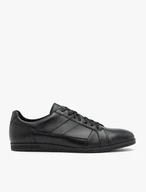 Black casual lace-up shoes