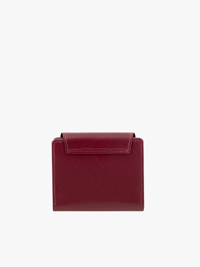 Portemonnaie aus kastanienbraunem Leder