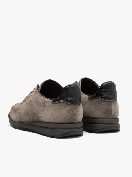 Brown lace-up sneakers