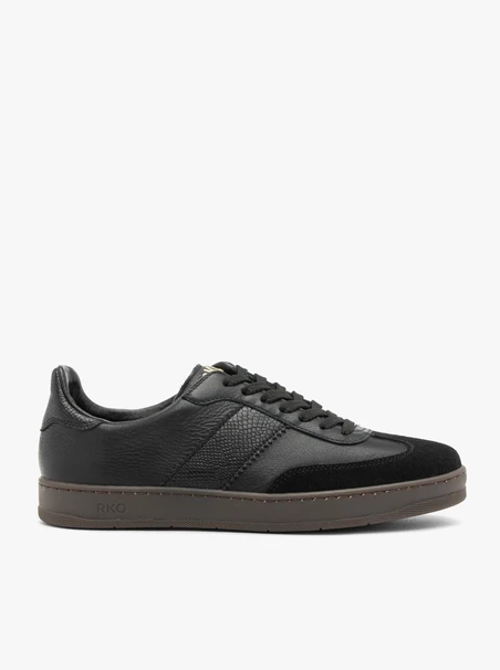 Black women's lace-up sporty shoes