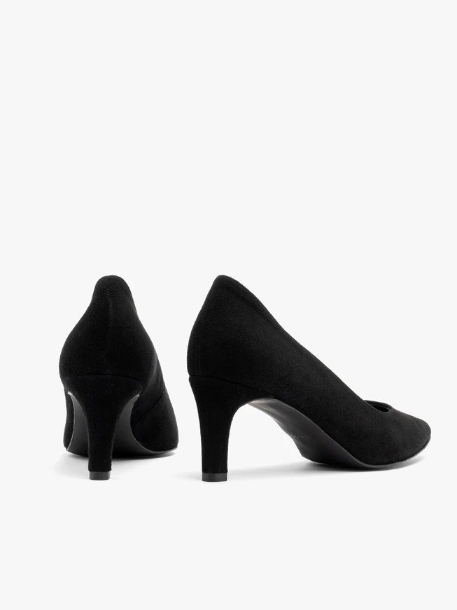 Suede stiletto pumps