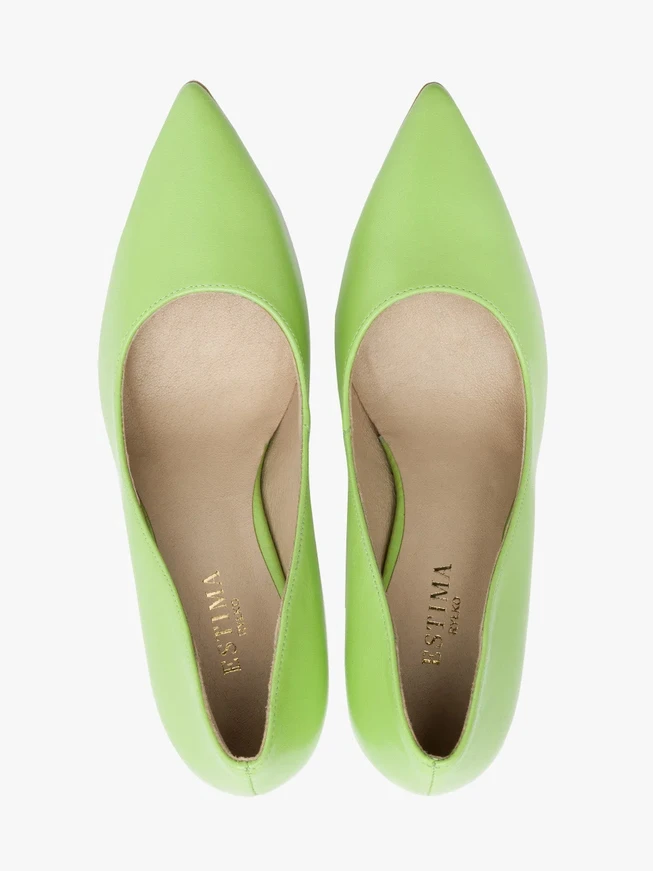 Grüne hochhackige Pumps