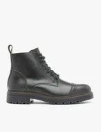 Dunkelgrüne Vollnarbenlederstiefel