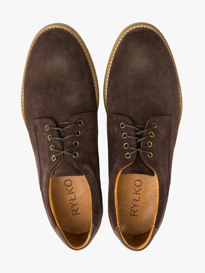 Dunkelbraune Herrenhalbschuhe