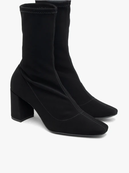 Black Sock-Style Ankle Boots
